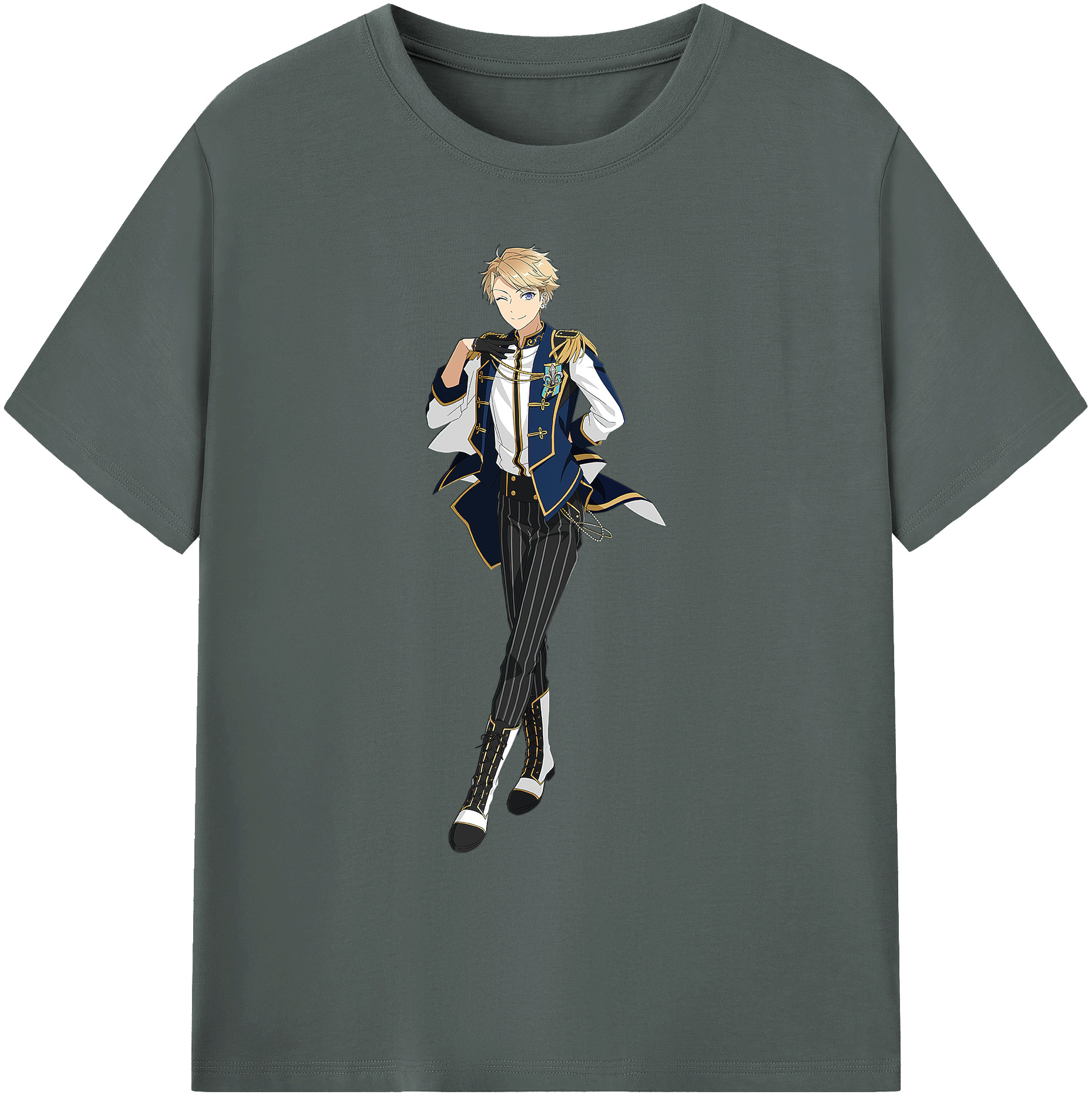 （画像用） あんさんぶるスターズ! Ensemble Stars 綿100％ メンズ半袖Tシャツ｜肌触りやわらか＆通気性